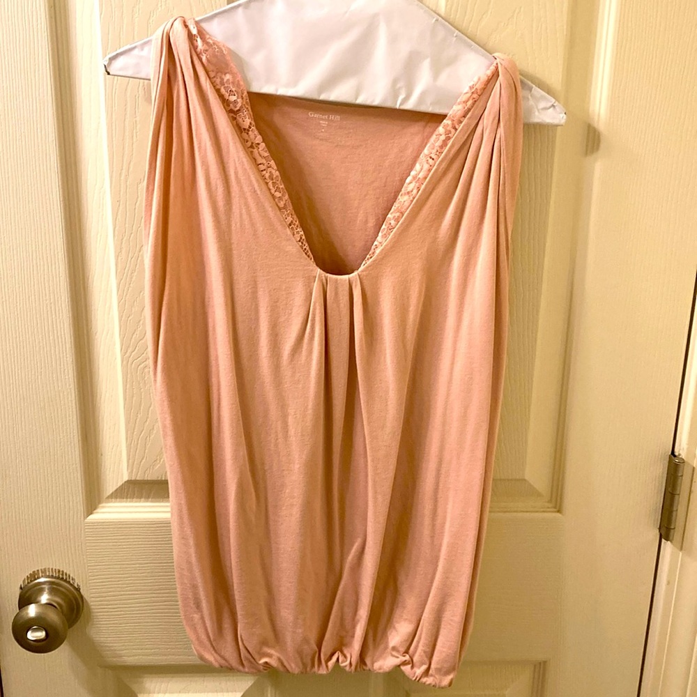 Garnet Hill bubble hem blouse Small